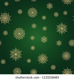 Seamless mandala pattern. Vintage decorative design elements. Vector illustration. Islam, Indian, spain, turkish, new year motifs. Perfect for printing on fabric, paper, ceramic tile.