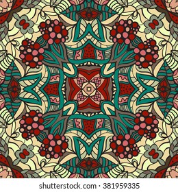 Seamless mandala pattern. Vintage decorative elements. Hand drawn background. Islam, Arabic, Indian, ottoman motifs. Can be used for printing on paper and fabric