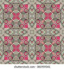 Seamless mandala pattern. Vintage decorative elements. Hand drawn background. Islam, Arabic, Indian, ottoman motifs. Can be used for printing on paper and fabric