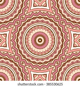 Seamless mandala pattern. Vintage decorative elements. Hand drawn background. Islam, Arabic, Indian, ottoman motifs. Can be used for printing on paper and fabric