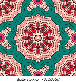 Seamless mandala pattern. Vintage decorative elements. Hand drawn background. Islam, Arabic, Indian, ottoman motifs. Can be used for printing on paper and fabric