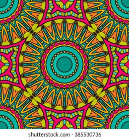 Seamless mandala pattern. Vintage decorative elements. Hand drawn background. Islam, Arabic, Indian, ottoman motifs. Can be used for printing on paper and fabric