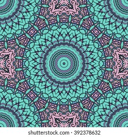 Seamless mandala pattern. Vintage decorative elements. Hand drawn background. Islam, Arabic, Indian, ottoman motifs. Can be used for printing on paper and fabric