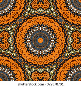 Seamless mandala pattern. Vintage decorative elements. Hand drawn background. Islam, Arabic, Indian, ottoman motifs. Can be used for printing on paper and fabric