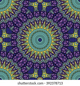 Seamless mandala pattern. Vintage decorative elements. Hand drawn background. Islam, Arabic, Indian, ottoman motifs. Can be used for printing on paper and fabric