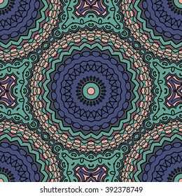 Seamless mandala pattern. Vintage decorative elements. Hand drawn background. Islam, Arabic, Indian, ottoman motifs. Can be used for printing on paper and fabric