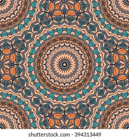 Seamless mandala pattern. Vintage decorative elements. Hand drawn background. Islam, Arabic, Indian, ottoman motifs. Can be used for printing on paper and fabric