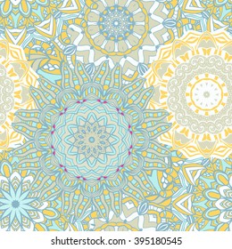 Seamless mandala pattern. Vintage decorative elements. Hand drawn background. Islam, Arabic, Indian, ottoman motifs. Can be used for printing on paper and fabric