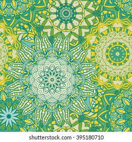 Seamless mandala pattern. Vintage decorative elements. Hand drawn background. Islam, Arabic, Indian, ottoman motifs. Can be used for printing on paper and fabric