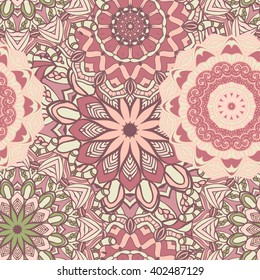 Seamless mandala pattern. Vintage decorative elements. Hand drawn background. Islam, Arabic, Indian, ottoman motifs. Can be used for printing on paper and fabric