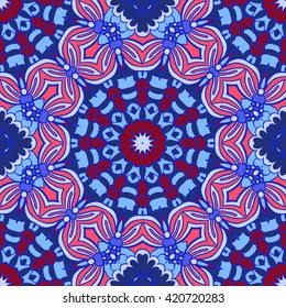 Seamless mandala pattern. Vintage decorative elements. Hand drawn background. Islam, Arabic, Indian, ottoman motifs. Can be used for printing on paper and fabric