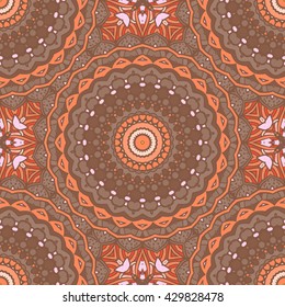 Seamless mandala pattern. Vintage decorative elements. Hand drawn background. Islam, Arabic, Indian, ottoman motifs. Can be used for printing on paper and fabric