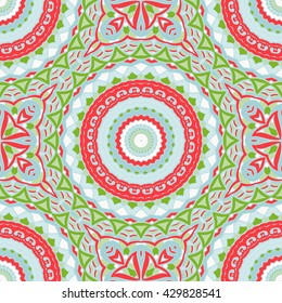 Seamless mandala pattern. Vintage decorative elements. Hand drawn background. Islam, Arabic, Indian, ottoman motifs. Can be used for printing on paper and fabric