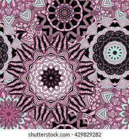 Seamless mandala pattern. Vintage decorative elements. Hand drawn background. Islam, Arabic, Indian, ottoman motifs. Can be used for printing on paper and fabric