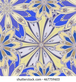 Seamless mandala pattern. Vintage decorative elements. Hand drawn background.