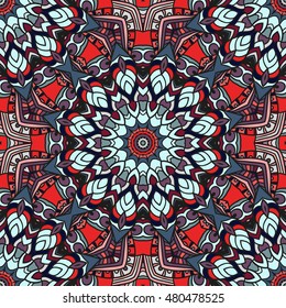 Seamless mandala pattern. Vintage decorative elements. Hand drawn background. Islam, Arabic, Indian, ottoman motifs. Can be used for printing on paper and fabric