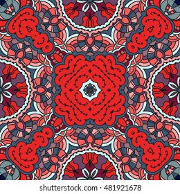 Seamless mandala pattern. Vintage decorative elements. Hand drawn background. Islam, Arabic, Indian, ottoman motifs. Can be used for printing on paper and fabric