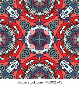 Seamless mandala pattern. Vintage decorative elements. Hand drawn background. Islam, Arabic, Indian, ottoman motifs. Can be used for printing on paper and fabric