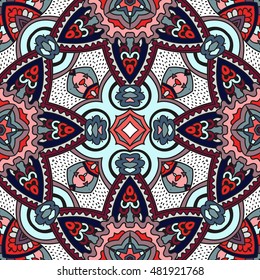 Seamless mandala pattern. Vintage decorative elements. Hand drawn background. Islam, Arabic, Indian, ottoman motifs. Can be used for printing on paper and fabric