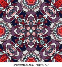 Seamless mandala pattern. Vintage decorative elements. Hand drawn background. Islam, Arabic, Indian, ottoman motifs. Can be used for printing on paper and fabric