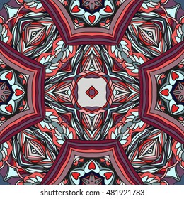 Seamless mandala pattern. Vintage decorative elements. Hand drawn background. Islam, Arabic, Indian, ottoman motifs. Can be used for printing on paper and fabric