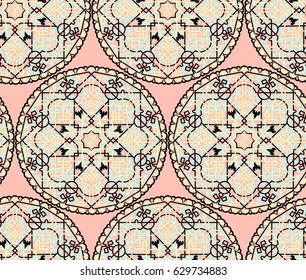 Seamless mandala pattern. Vintage decorative elements. Hand drawn background. Islam, Arabic, Indian, ottoman motifs. Can be used for printing on paper and fabric