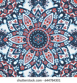 Seamless mandala pattern. Vintage decorative background