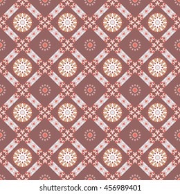 Seamless mandala pattern. Vintage elements in oriental style. Texture for wallpapers, backgrounds and page fill or printing on fabric or paper. Islam, arabic, indian, turkish,ottoman motifs. Vector.