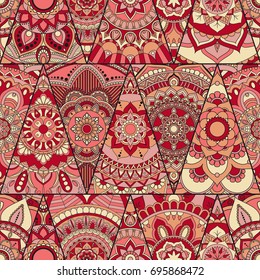 Seamless mandalas pattern. Vintage decorative elements with mandala. Hand drawn mandala background. Islam, Arabic mandala, Indian, mandala ottoman motifs. Perfect for printing on fabric or paper.