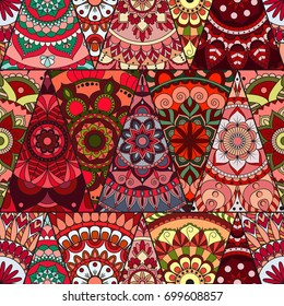 Seamless mandalas pattern. Vintage decorative elements with mandala. Hand drawn mandala background. Islam, Arabic mandala, Indian, mandala ottoman motifs. Perfect for printing on fabric or paper.
