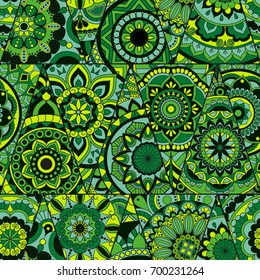 Seamless mandalas pattern. Vintage decorative elements with mandala. Hand drawn mandala background. Islam, Arabic mandala, Indian, mandala ottoman motifs. Perfect for printing on fabric or paper.