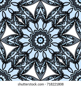 Seamless mandalas pattern. Vintage decorative elements. vector illustration