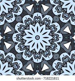 Seamless mandalas pattern. Vintage decorative elements. vector illustration