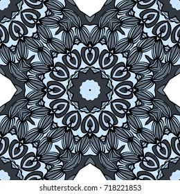 Seamless mandalas pattern. Vintage decorative elements. vector illustration