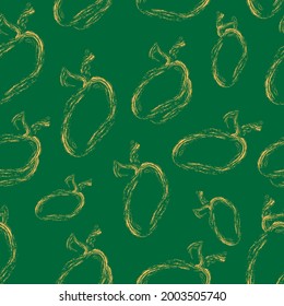 nahtlose Mango-Fruchtmuster-Illustration mit Stift