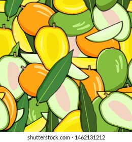 Seamless Mango Pattern
vector Background for fabric textile, banners and print - Vector