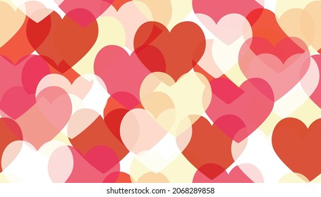 Seamless many hearts texture pattern background, Valentine day concept, Marry sweet or cute love mood style wallpaper, gift wrapping paper.