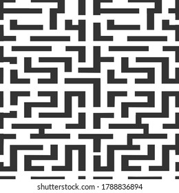 Seamless map of the city. Repeating plan pattern. Editable vector street chart of a fictional generic town. Abstract urban background.