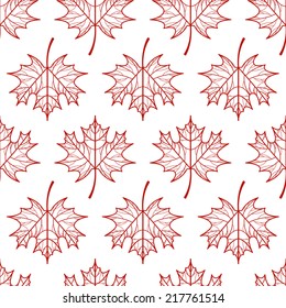 Seamless maple leaf pattern