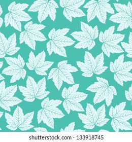 Seamless maple leaf pattern vector illustration