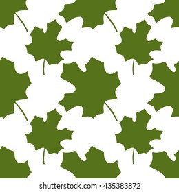 Seamless maple leaf pattern. Vector illustration.
