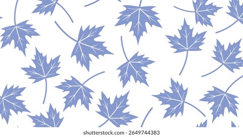 Seamless maple leaf pattern with vibrant multicolor foliage on white background, ideal for seasonal wrapping, kids fabric, autumn party paper crafts, and cheerful surface designs.
