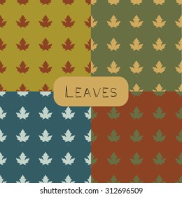 Seamless Maple Leaves Patterns vector
