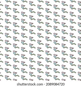 Seamless marathon pattern design and background art