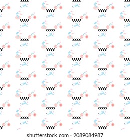 Seamless marathon pattern design and background art