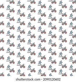 Seamless marathon pattern design and background art