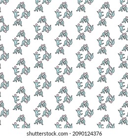 Seamless marathon pattern design and background art
