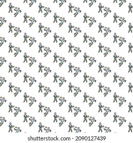 Seamless marathon pattern design and background art