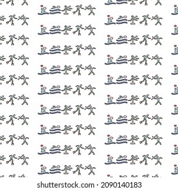 Seamless marathon pattern design and background art