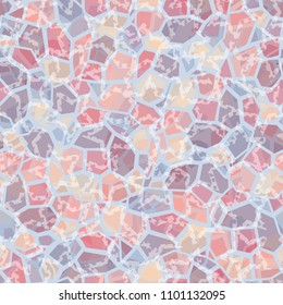 Seamless marble camouflage. Color chaos. Angular figures. Mesh of their damaged five-pointed stars. Stone texture.